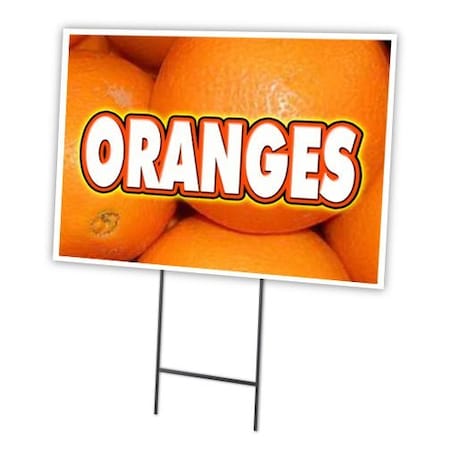 Signmission Oranges Yard Sign & Stake outdoor plastic coroplast window, C-2436 Oranges C-2436 Oranges